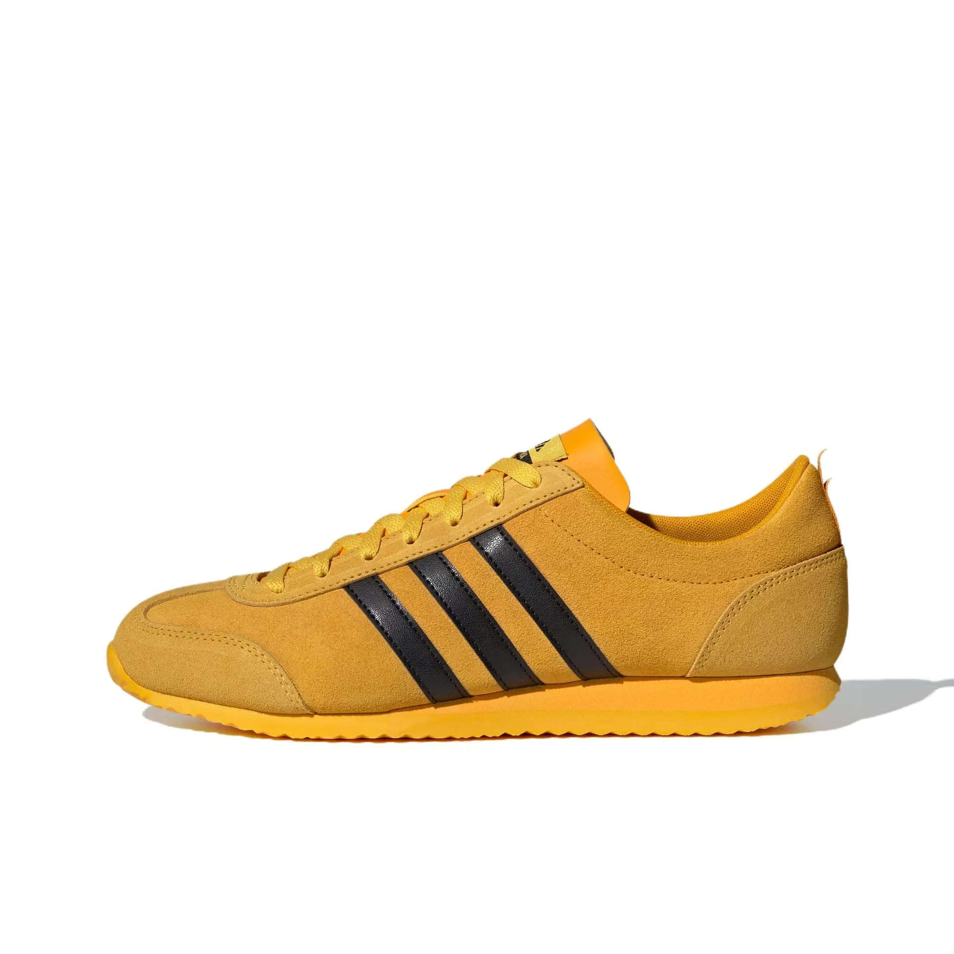 Adidas VS JOG 2.0 Anti Slip Wear Resistant Low Top Casual Shoes Unisex Yellow