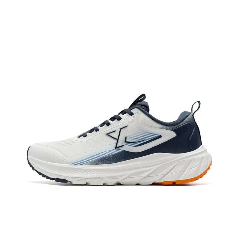 XTEP Comfortably Slip Resistant Coverage Rebound Low Top Casual Running Shoes Men's White Blue