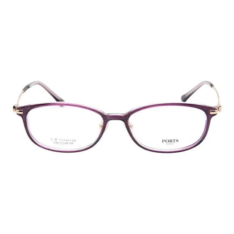 PORTS Титан Овал Оправы для очков Женские Фиолетовый