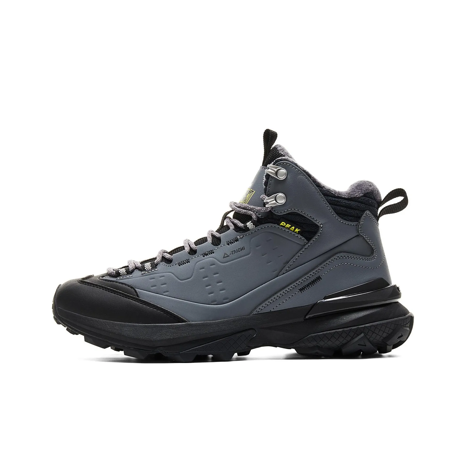 PEAK Cushioning Wear Resistant Rebound High Top Hiking Shoes Men's Gray