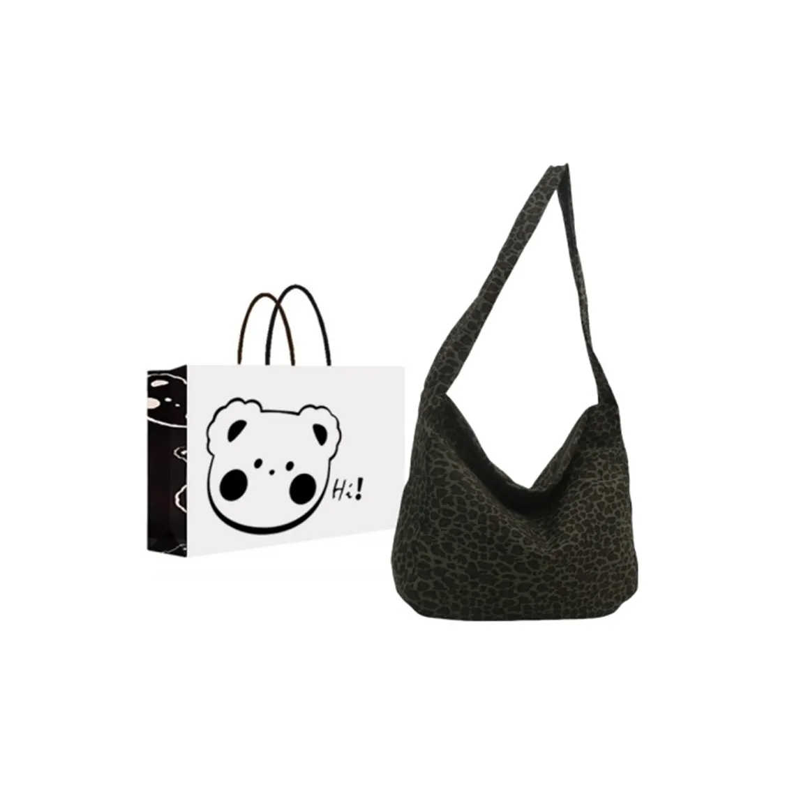 NX DOUGHNUT Ткань Тоут Сумка Сумка для покупок Сумка на плечо Стандартная Женская Белая Хаки Зеленая