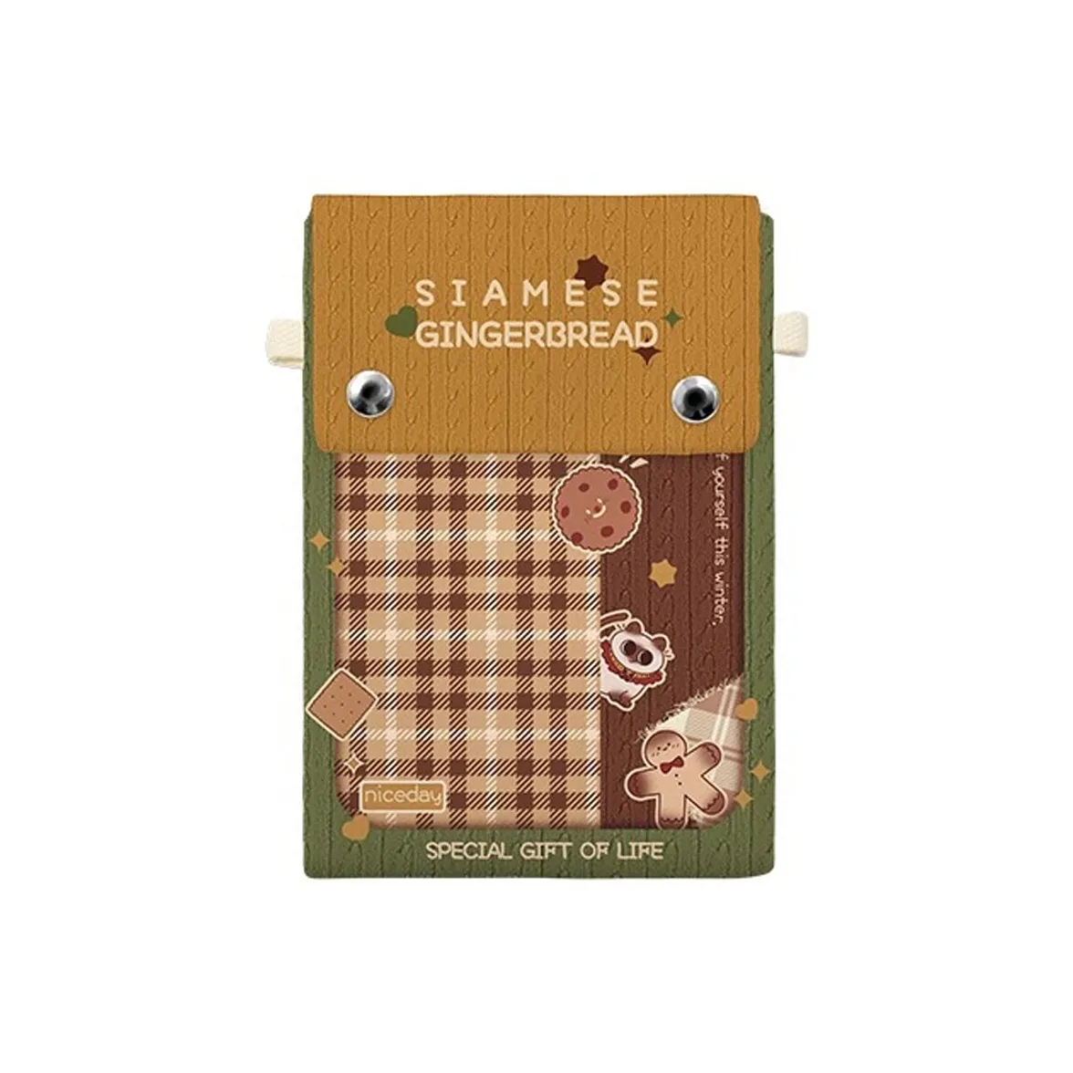 AOSONG Suede Technology Fabric Cell Phone Pouch Unisex Brown/Beige/Red