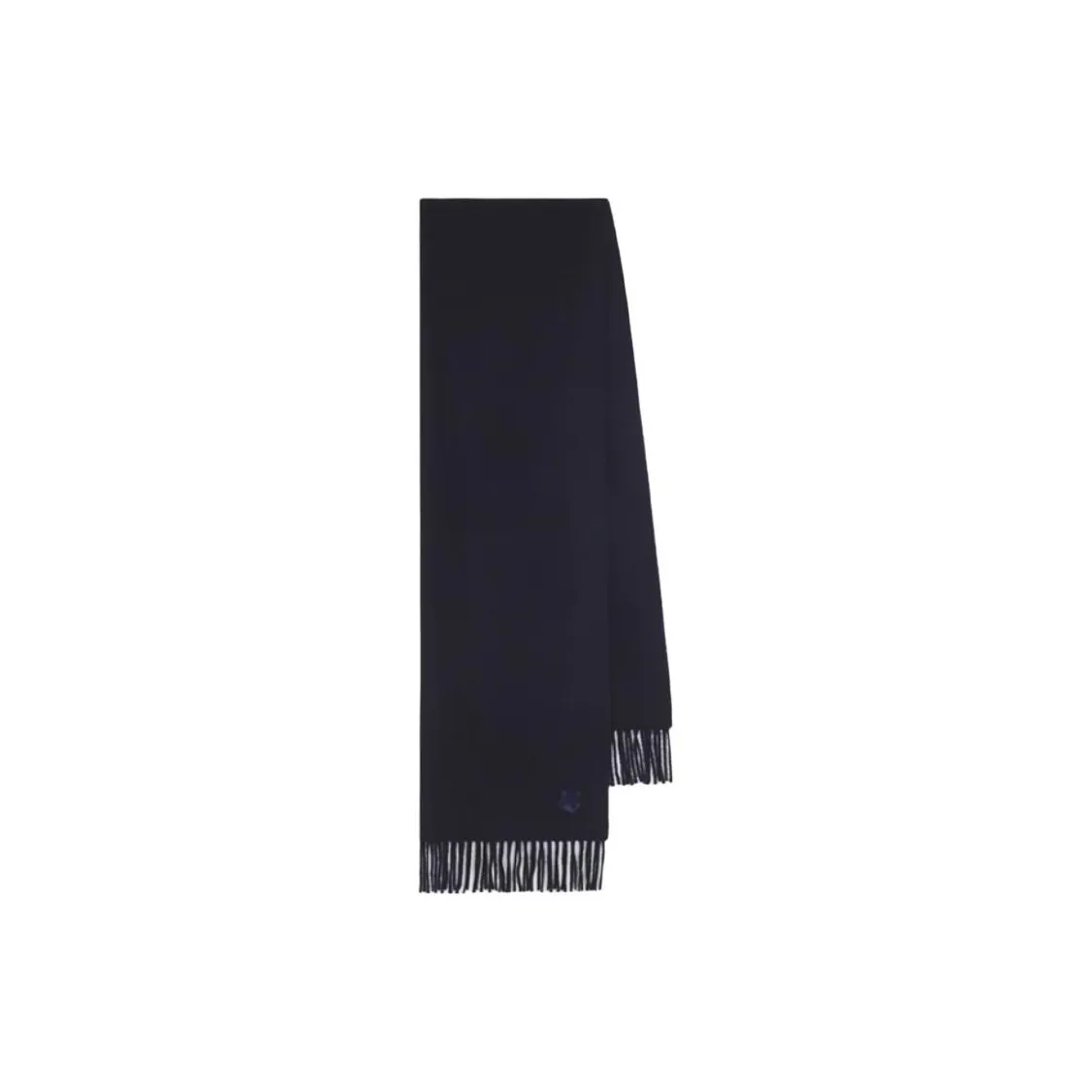 Maison Kitsune Logo embroidered Virgin Wool Scarf