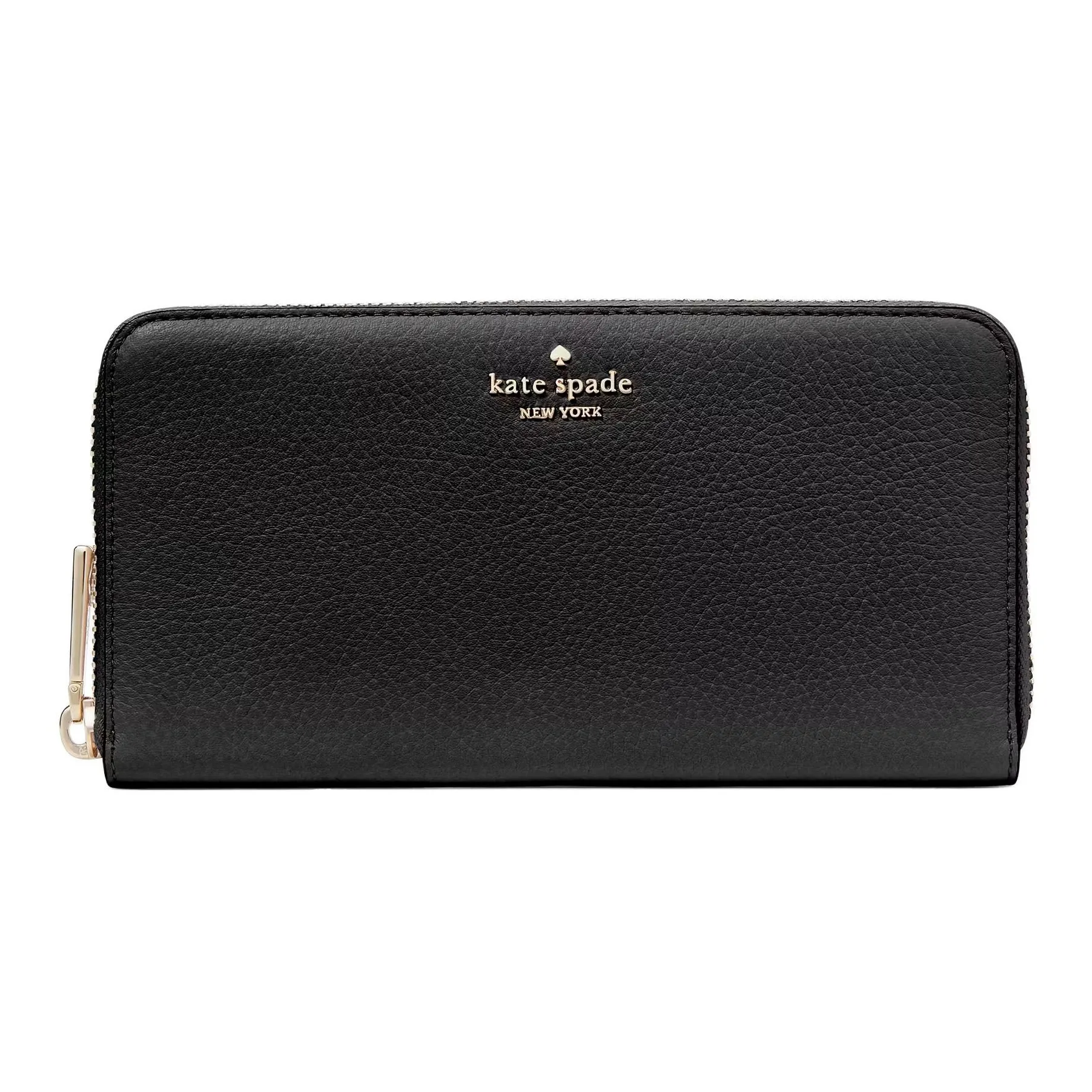Kate Spade Litchi Grain Leather Wallet Tubas Women's Black