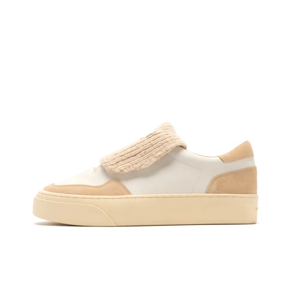 FOOT INDUSTRY Foot Industry Abrasion Resistant Low Top Skateboard Shoes Unisex Cream White Beige