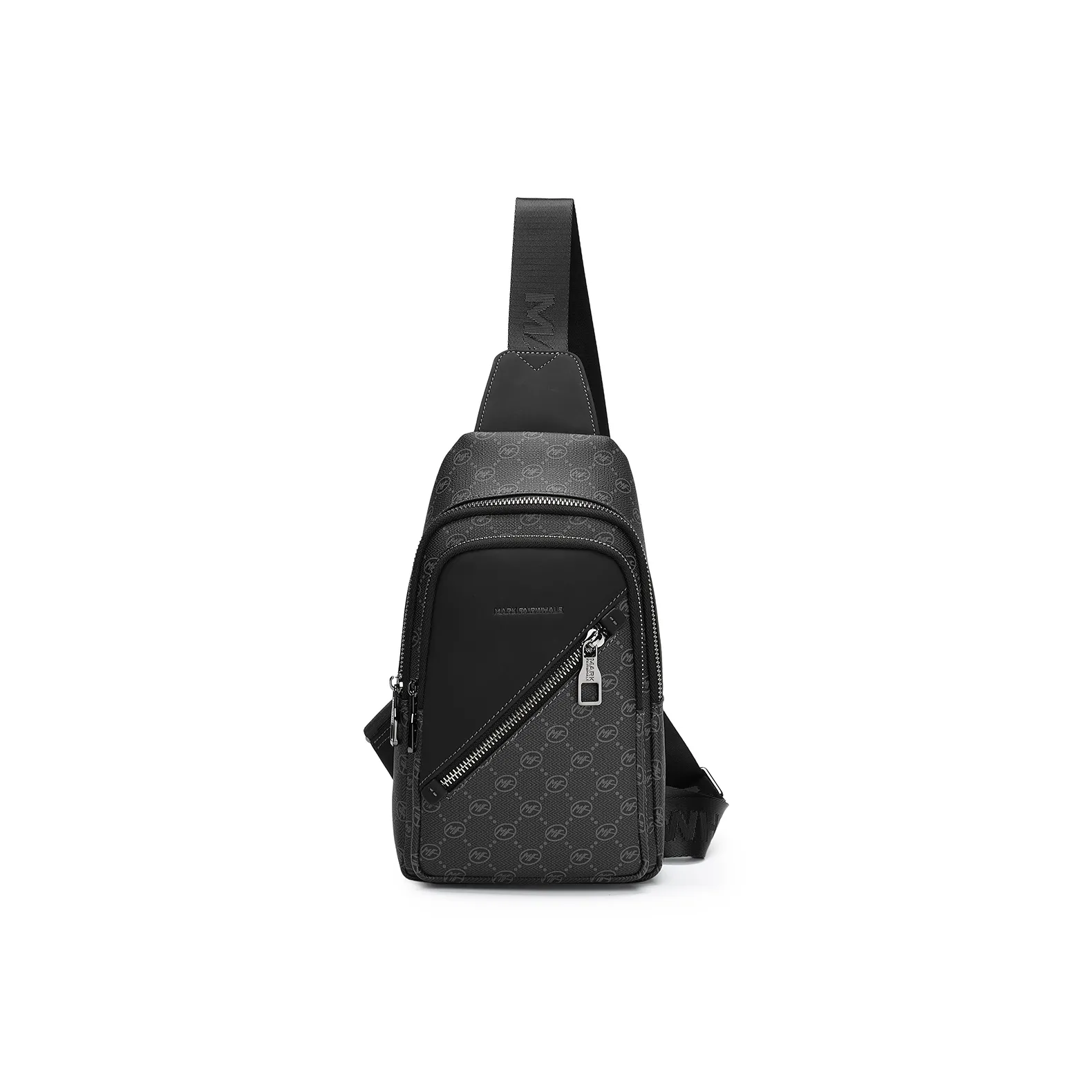 FAIRWHALE PVC Sling Bag Standard Men's Black