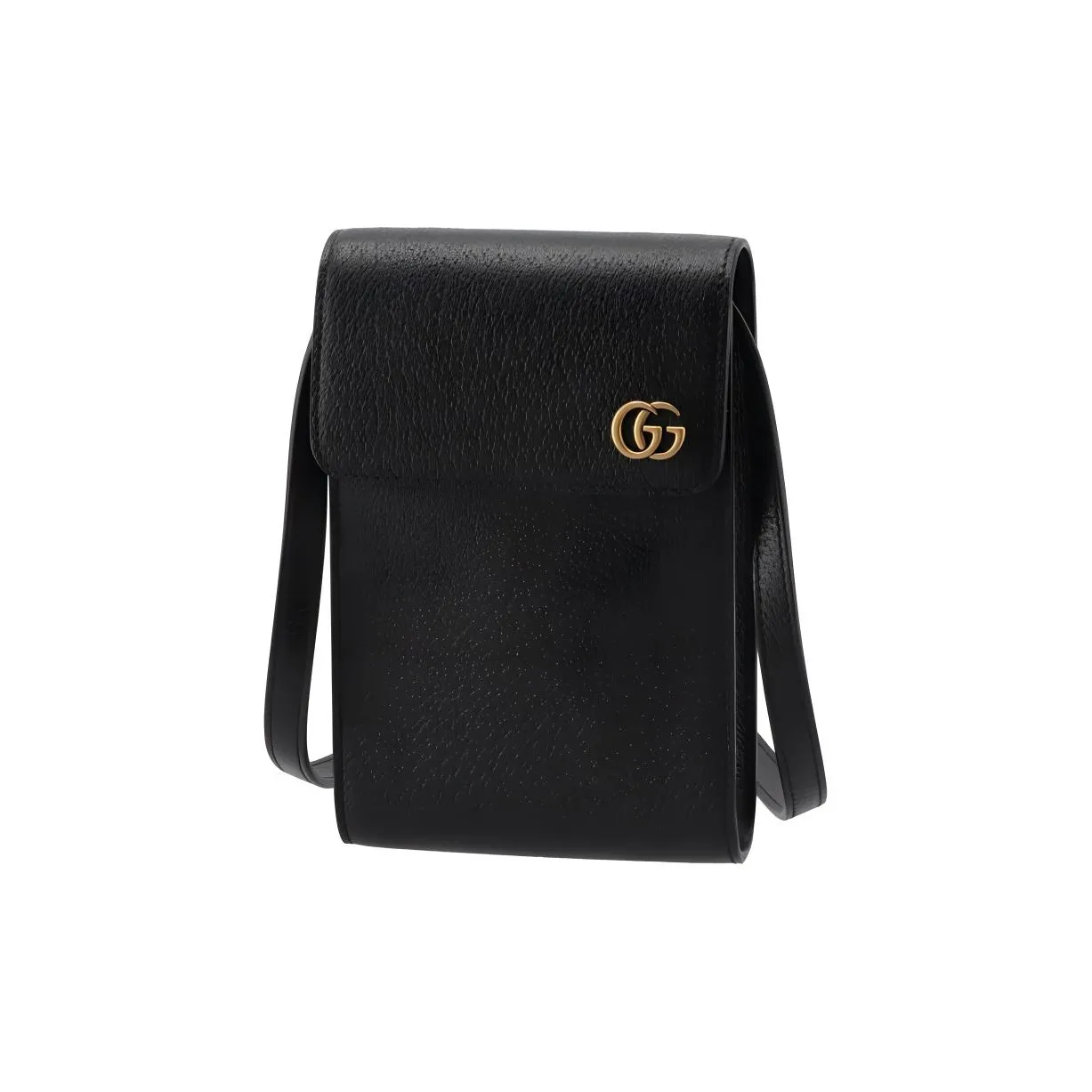 GUCCI Leather Crossbody Bag Shoulder Bag Mini Men's Black