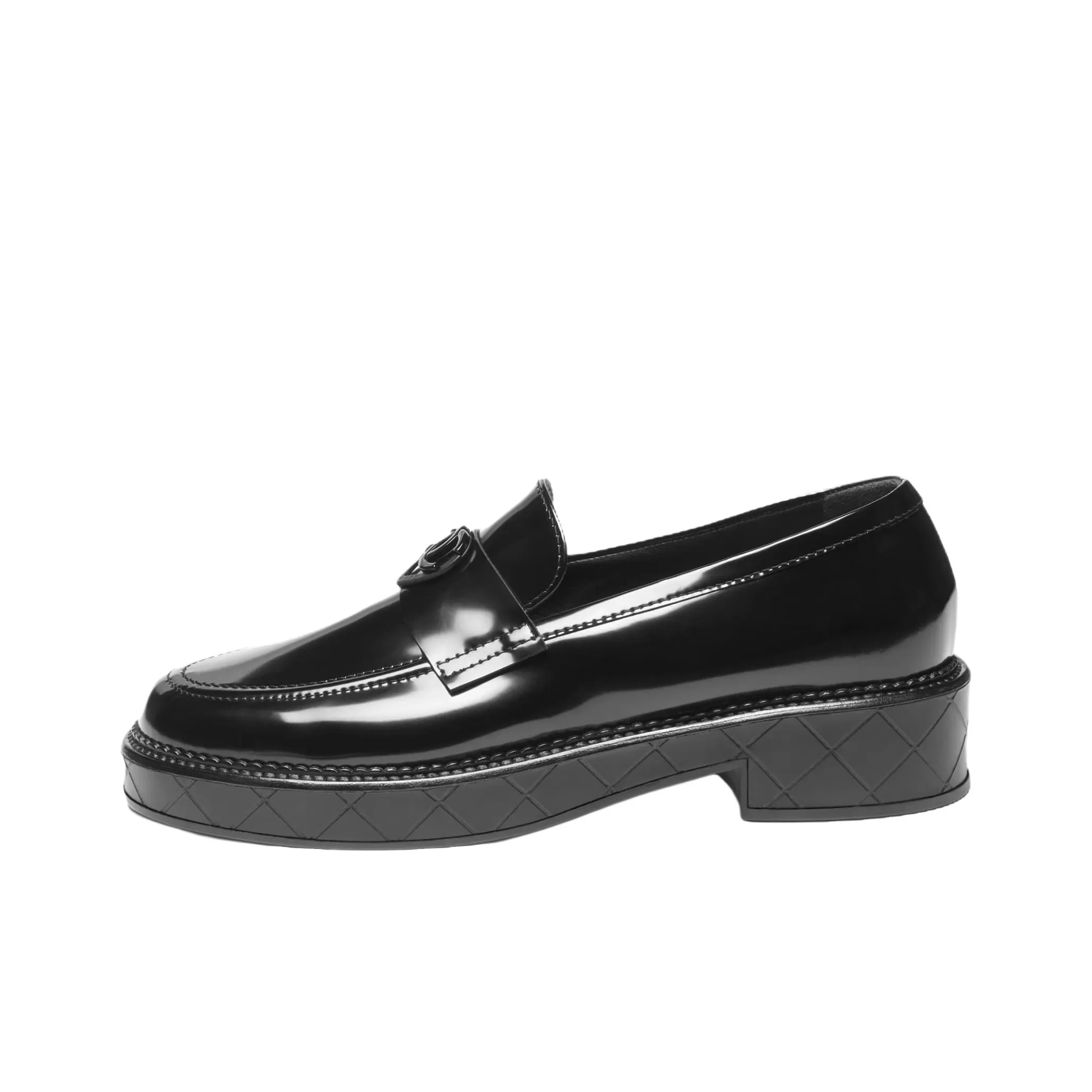 CHANEL 24K Loafers 4cm Women's Black
