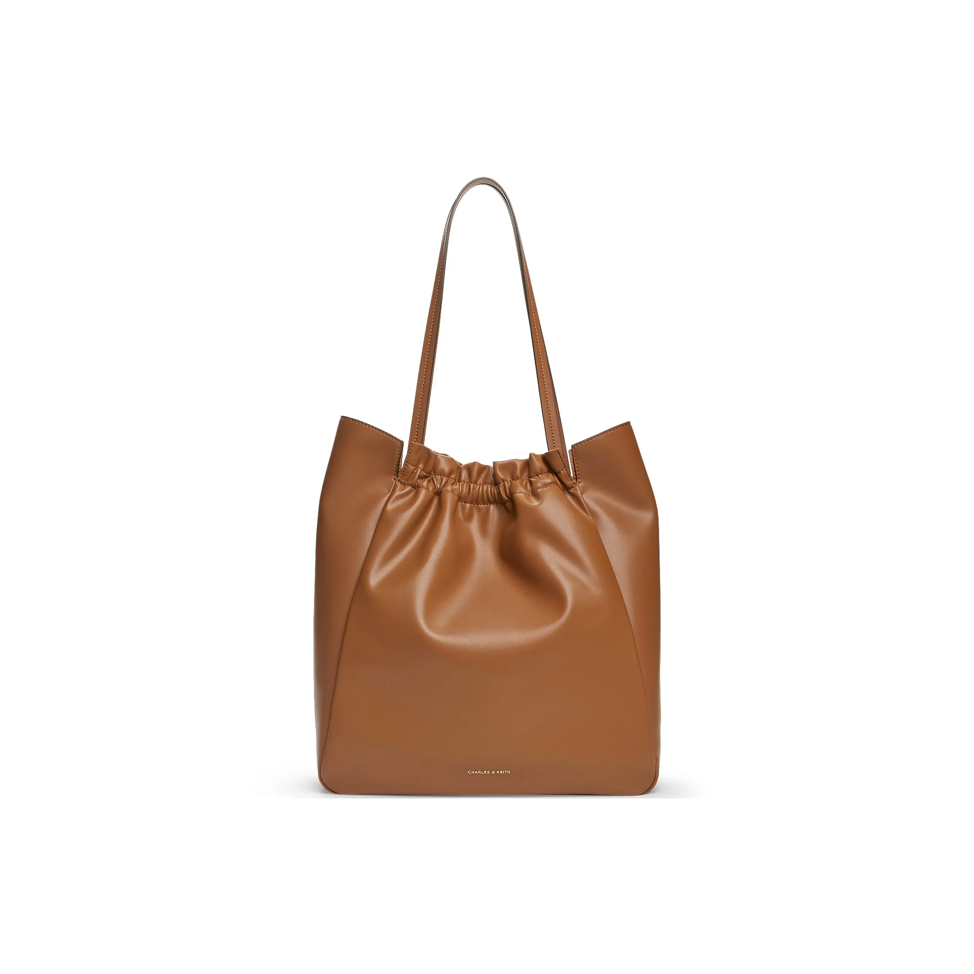 CHARLES KEITH ПУ (полиуретан) Сумка через плечо Экстра-большая Женская Коричневая Черная