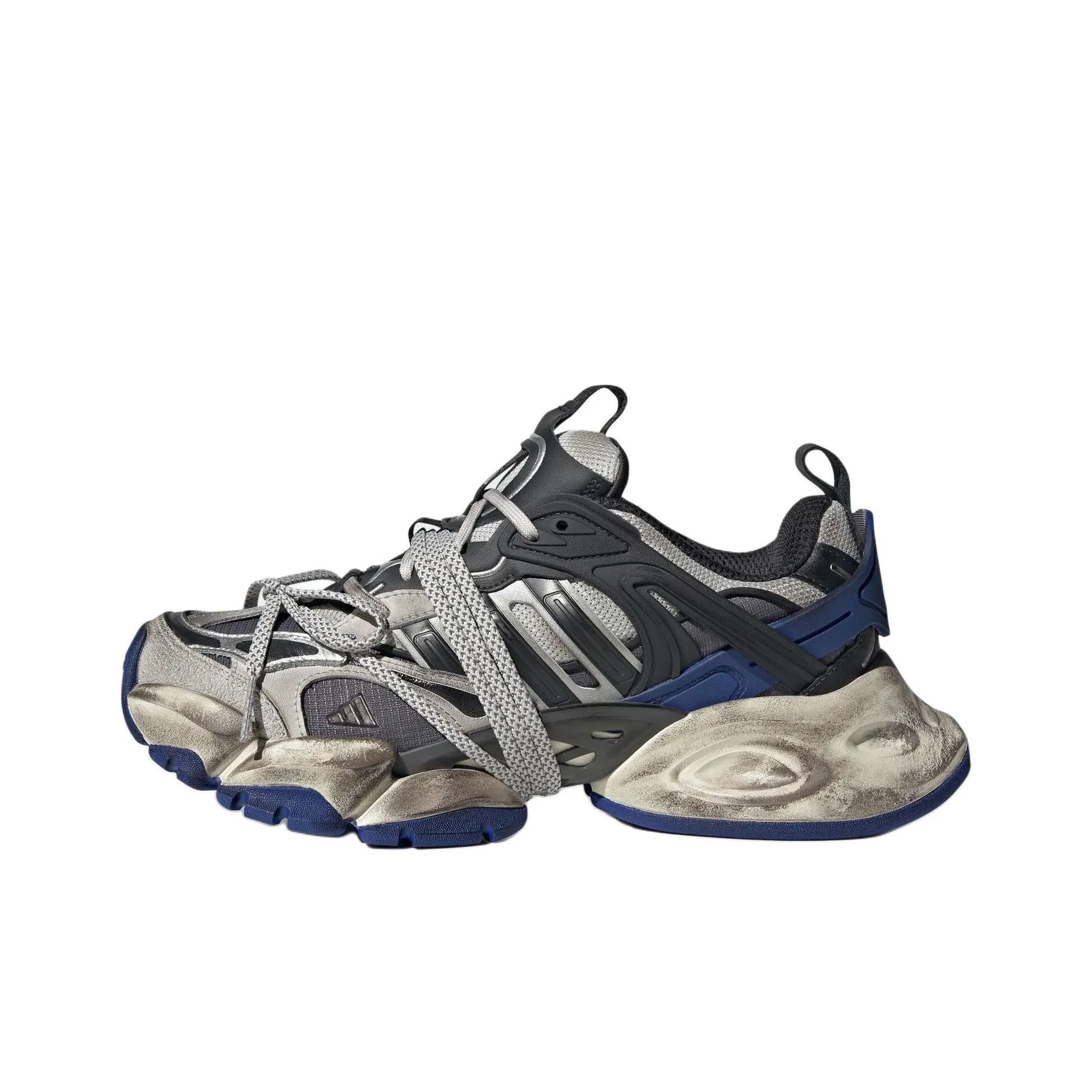 Adidas XLG RUNNER DELUXE Anti Slip Wear Resistant Low Top Running Shoes Unisex Gray