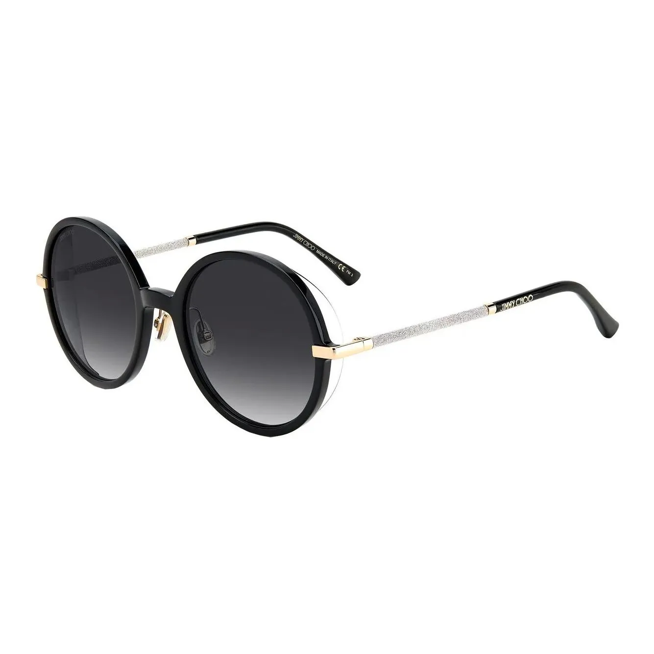 Jimmy Choo Metal Round Sunglasses Women's Black