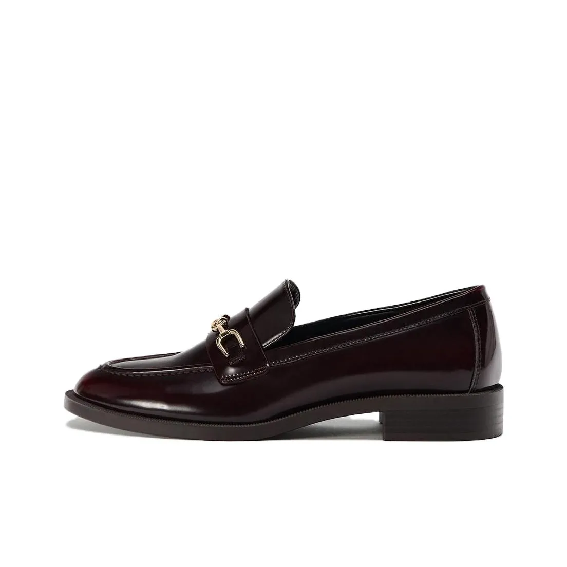 ZARA Loafers 3cm Women's Dark Red