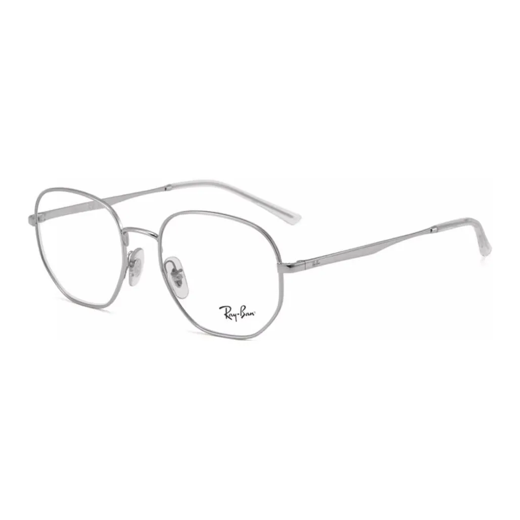 RayBan Alloy Metal Oval Eyeglass Frames Unisex Silver RayBan Сплав Металл Оправы для очков Унисекс Серебряный