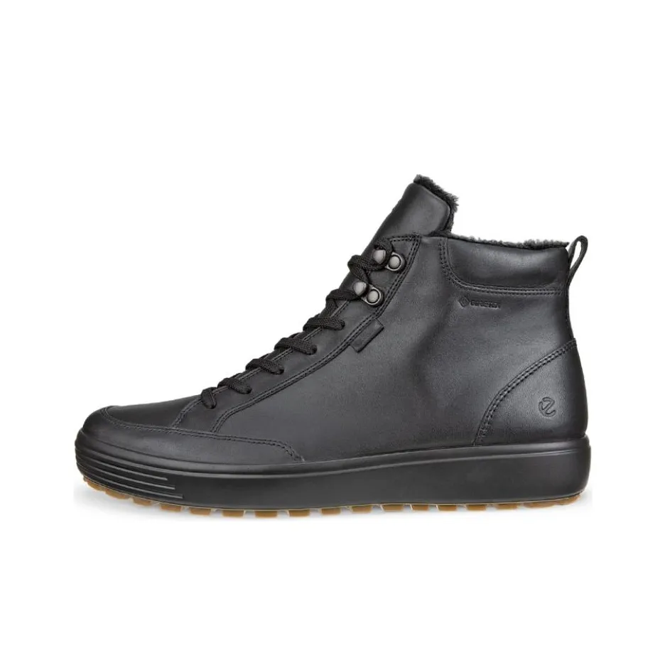 Ecco Soft 7 Mid-Top Skateboard Shoes Men's Black