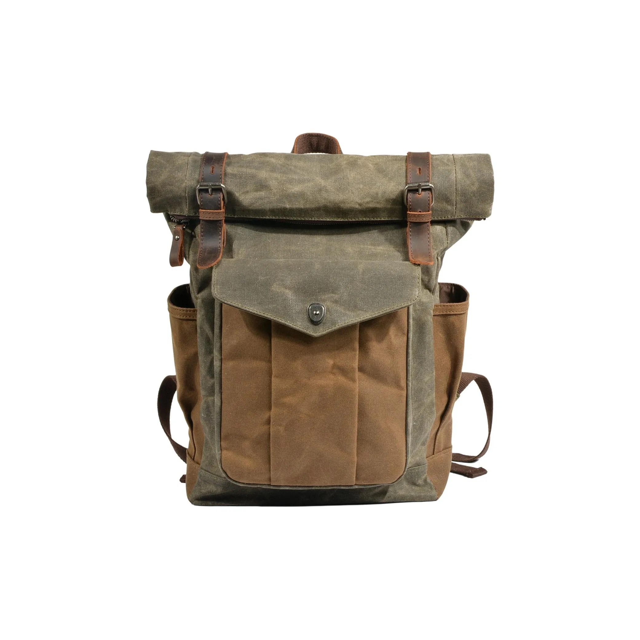 TTaG．baG Top Grain Cow Leather с масляным воском холст рюкзак мужской темно-серый кофейный армейский зеленый серо-зеленый озерный зеленый