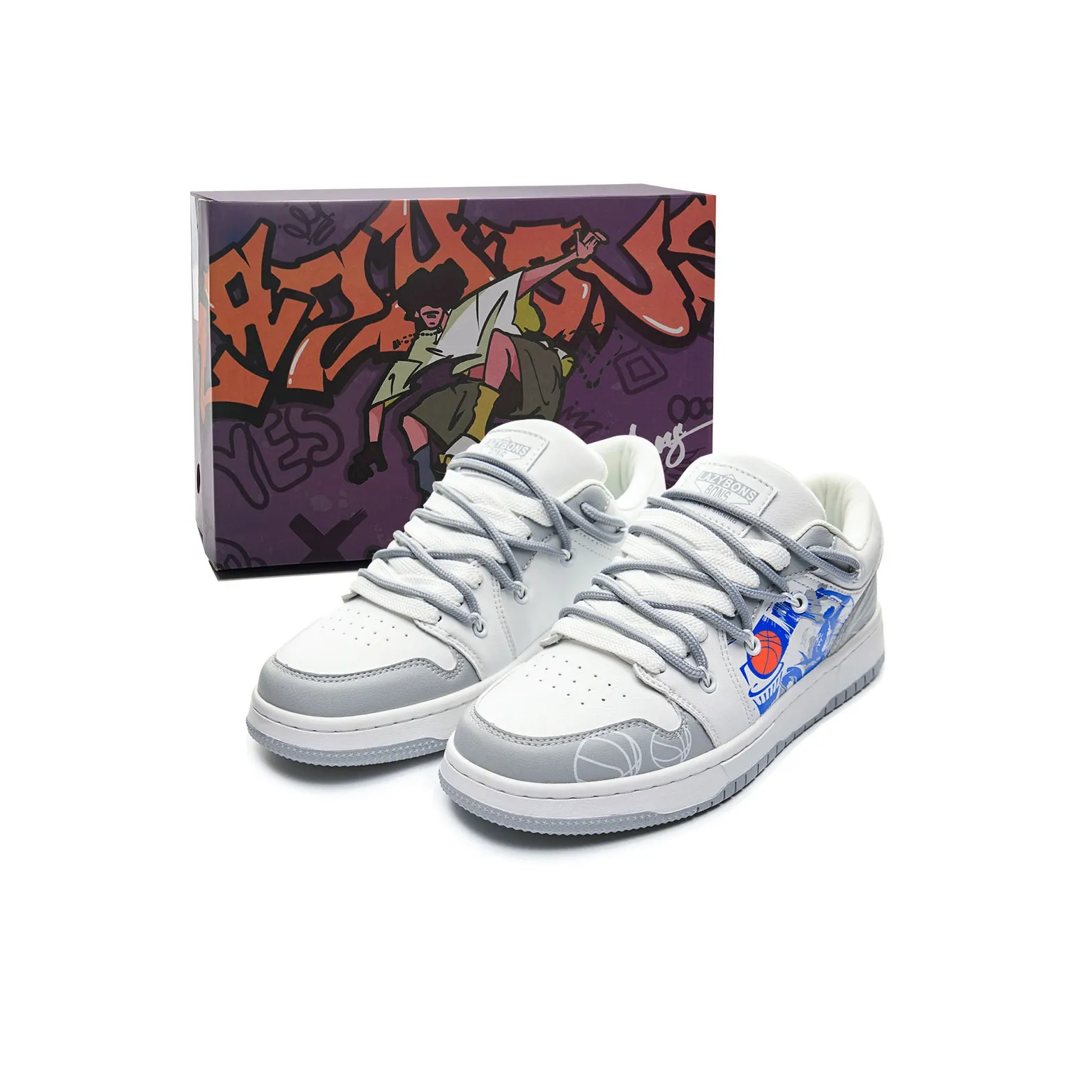 LAZY BONS Low Top Skateboard Shoes Unisex