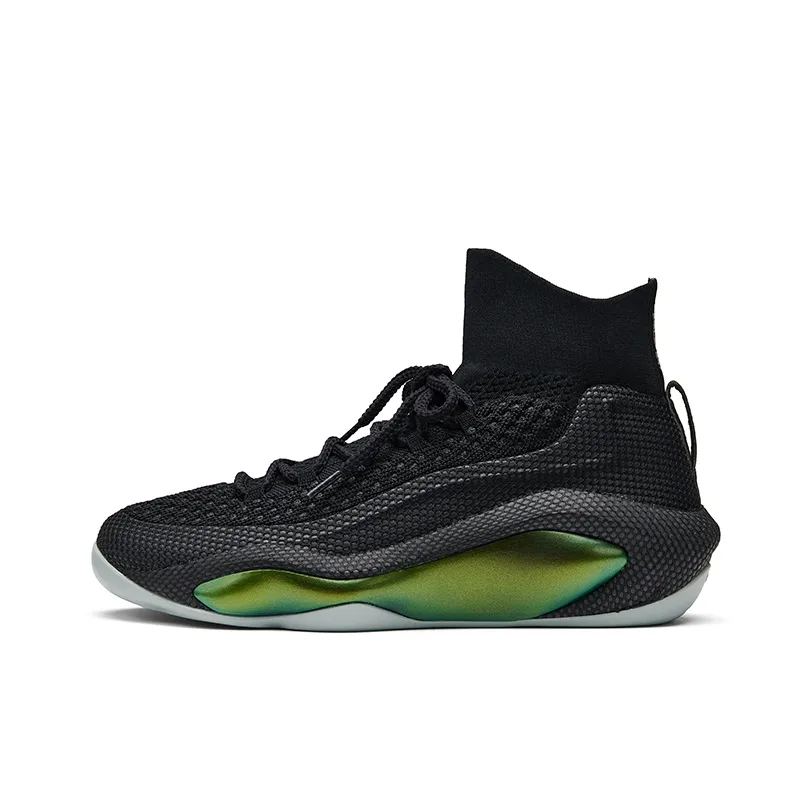 EQLZ EQUALIZER Cushioning Anti Slip And Wear Resistant High Top Basketball Shoes Unisex Black Green