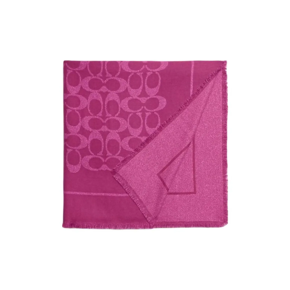 COACH Шарфы из овечьей шерсти вязаные Женские Темно-фуксия