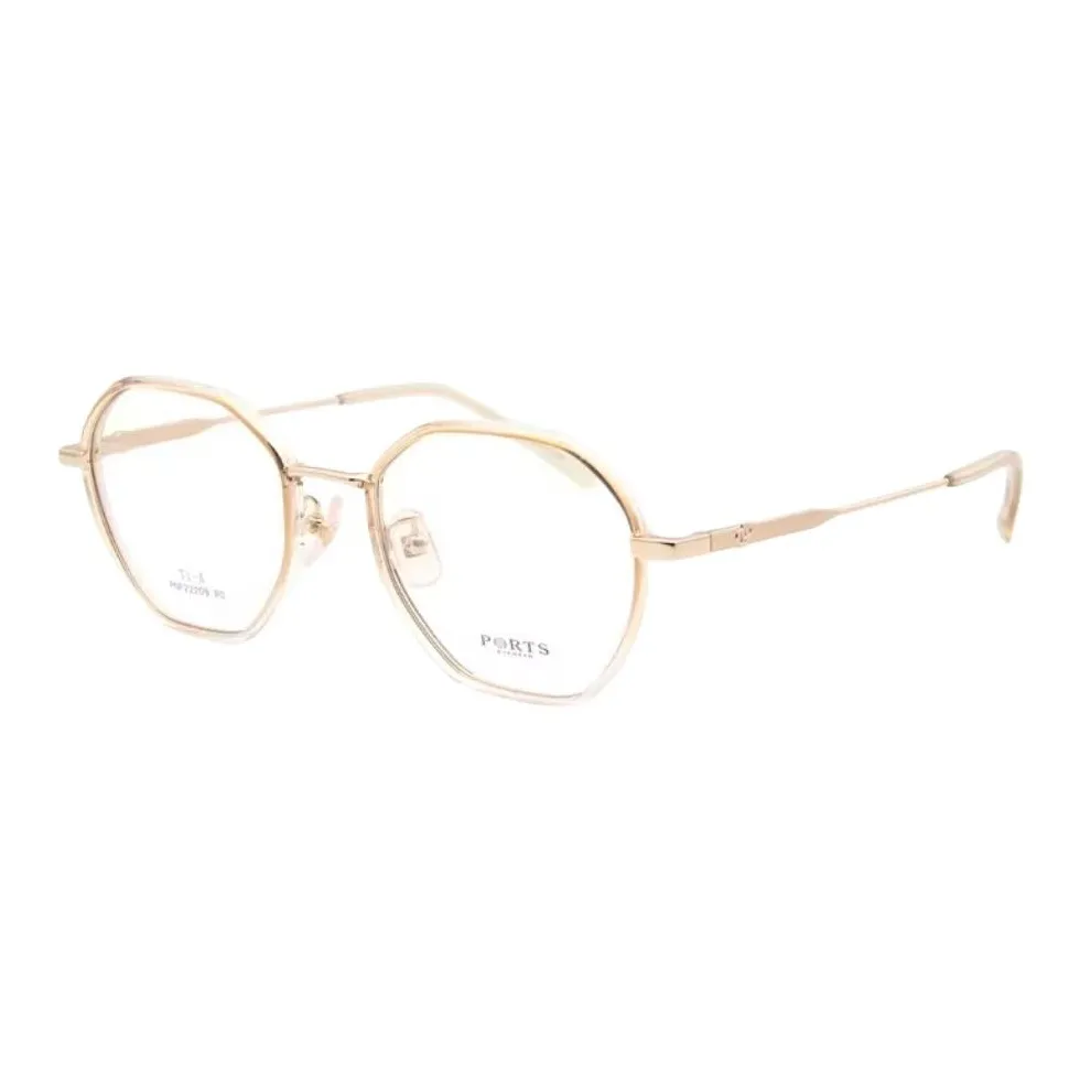 PORTS Титан Овал Оправы для очков Женские Градиентный Розово-золотой