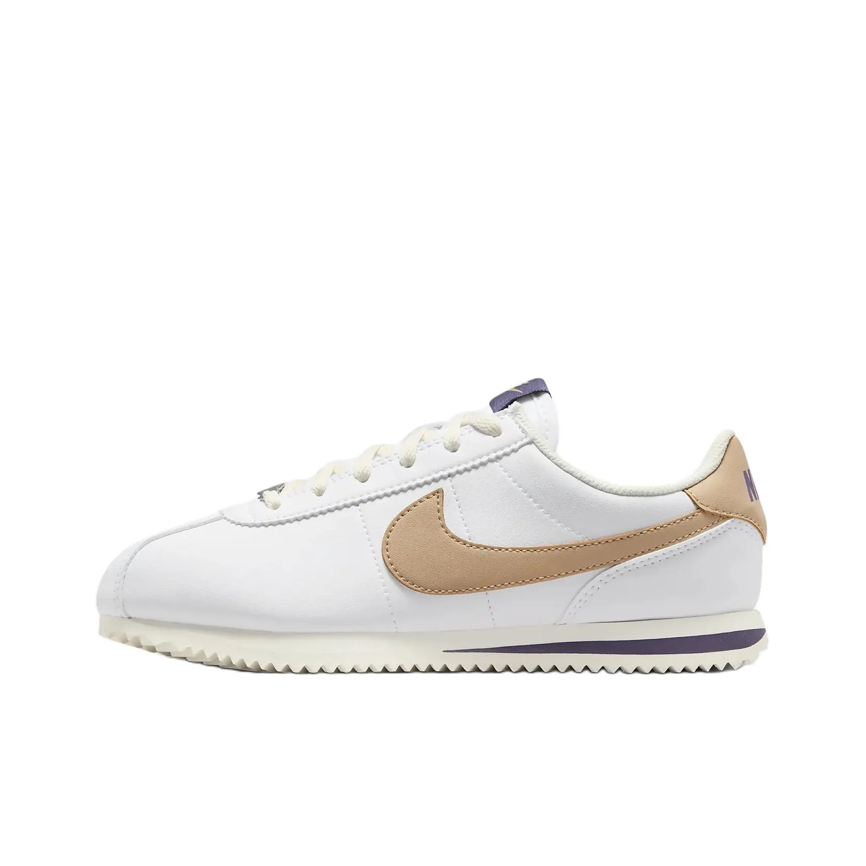 Nike Cortez Slip-Resistant Shock Absorbers Low Top Kids Lifestyle Shoes White Найк Кортез Слип-Резистент Шок-Абсорберы Низкий Топ Детские Лайфстайл Обувь Белый