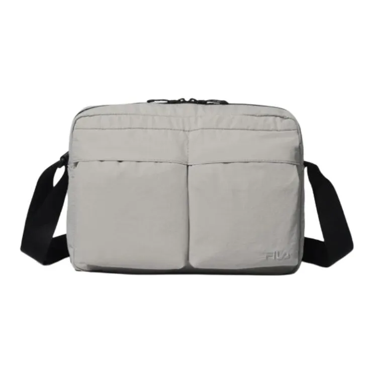 FILA Nylon Shoulder Bag, Crossbody Bag Regular Men's Light Gray
