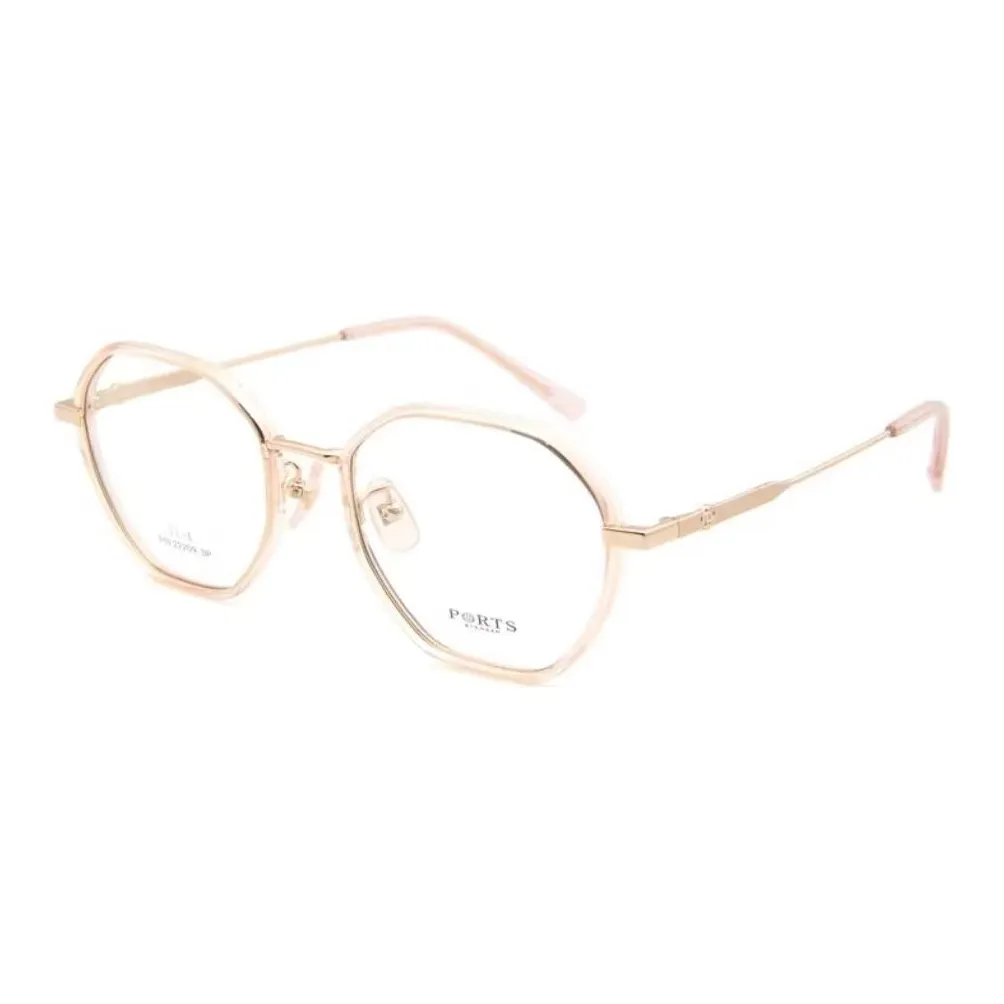 PORTS Титан Овал Оправы для очков Женские Градиентный розовый Золотой