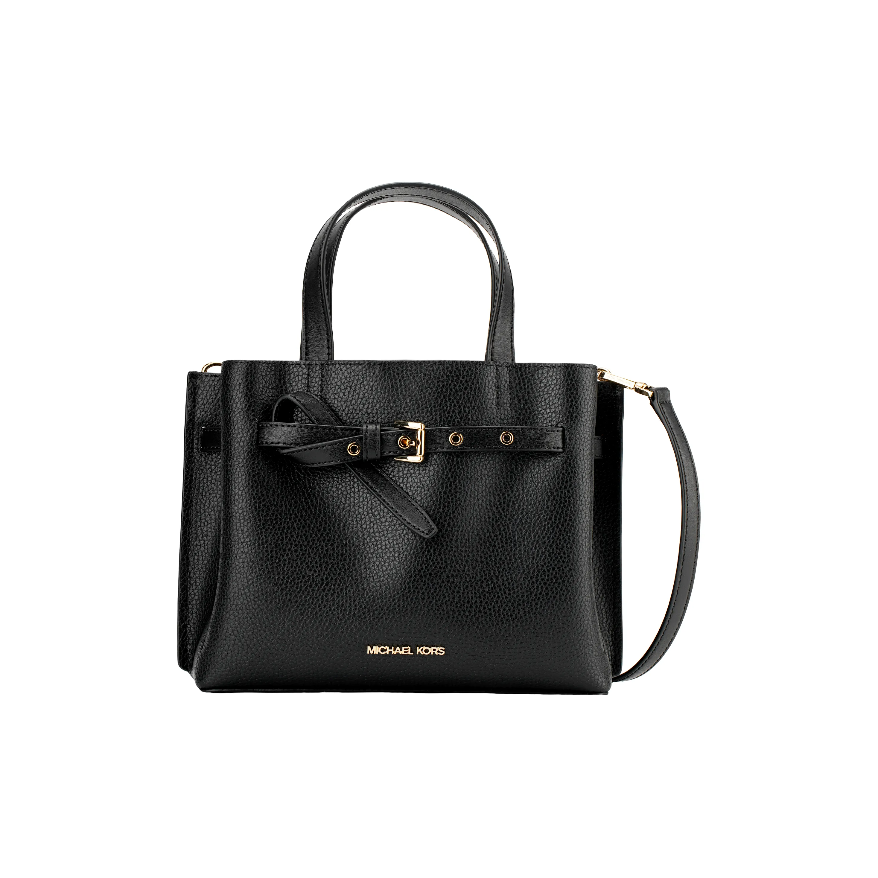MICHAEL KORS Cow Split Leather Tote Bag Shopping Bag Crossbody Handbag Small Size Women's Black