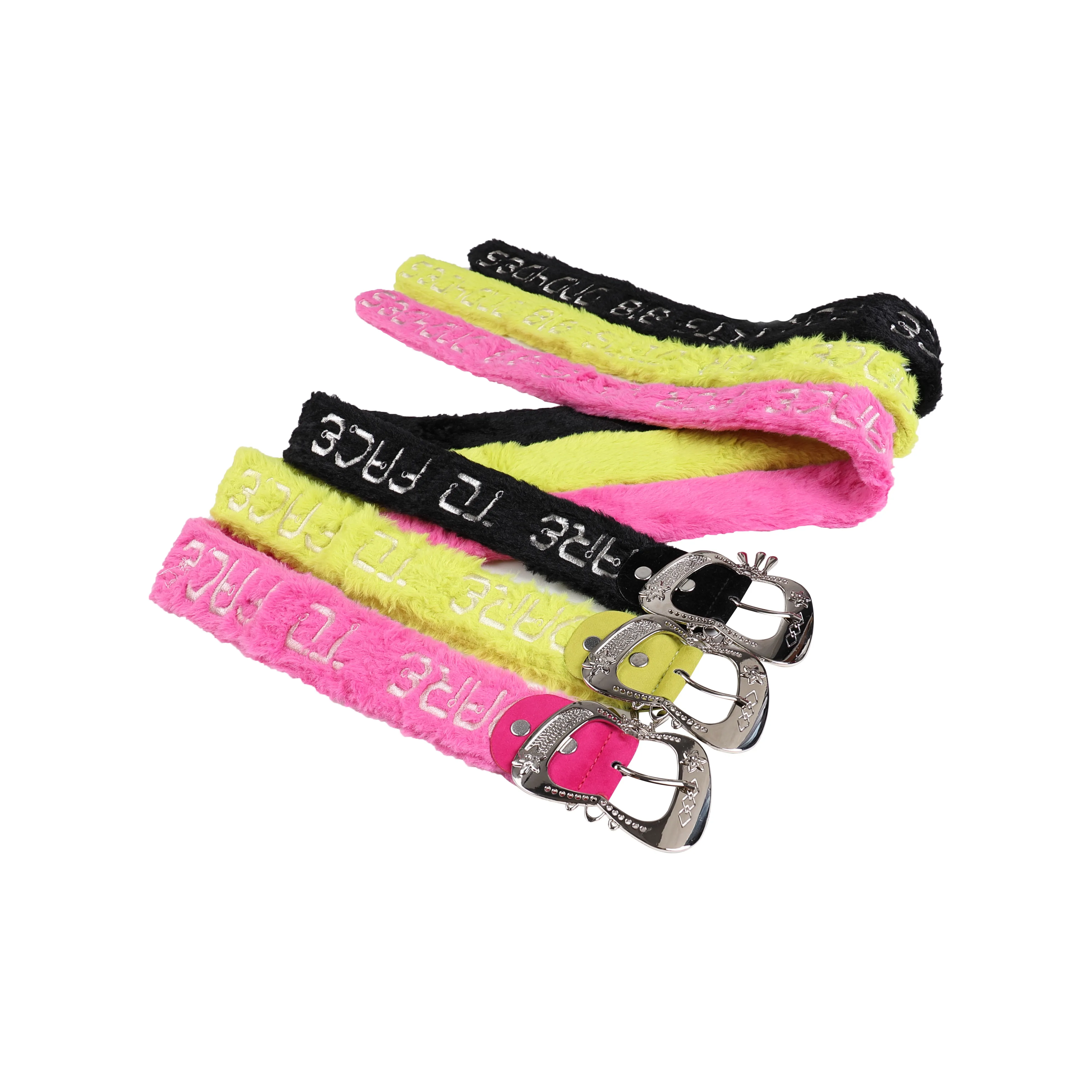 DND4DES Полиэстер Ремни Унисекс Черный Зеленый Розовый Трехцветный Ширина 4CM