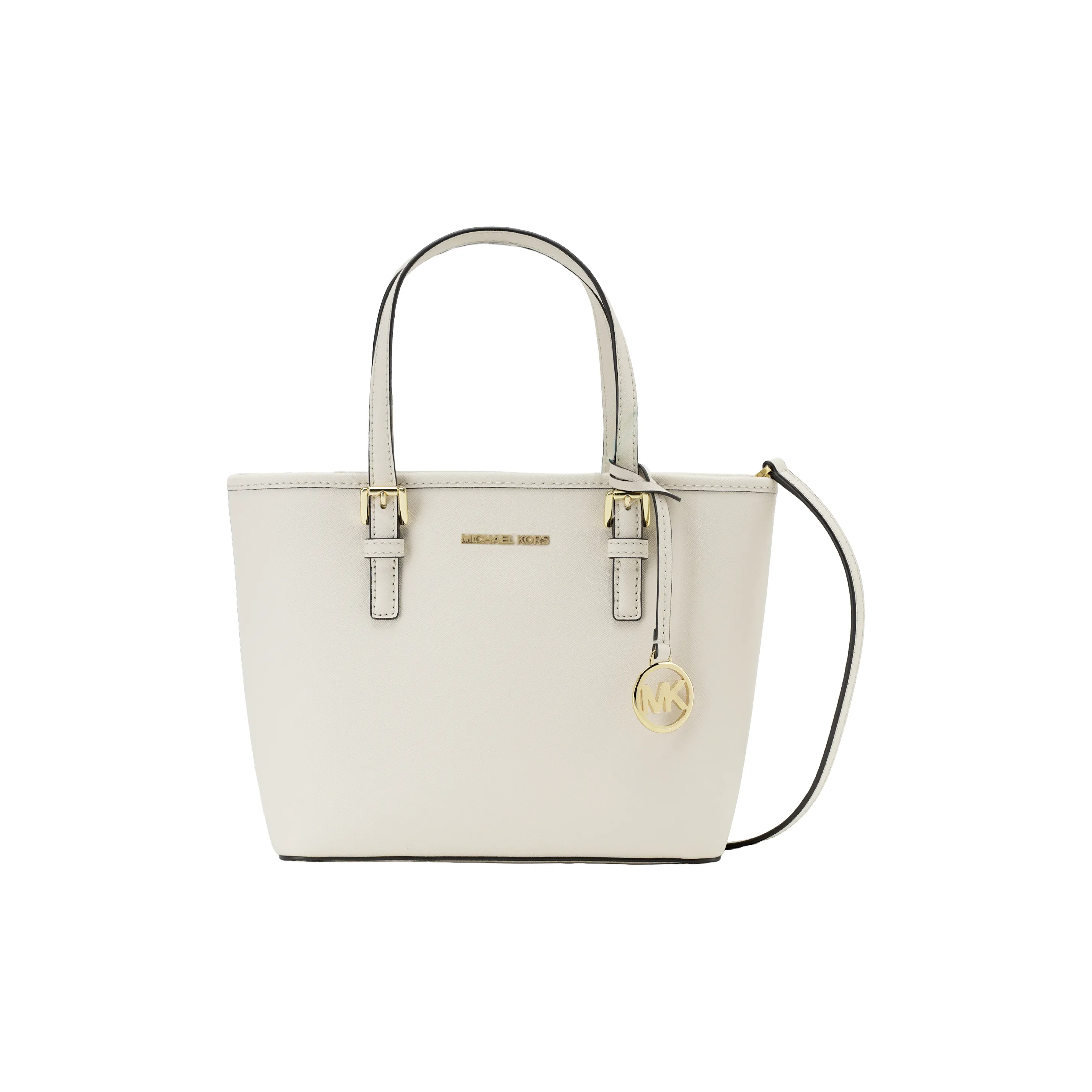 MICHAEL KORS Jet Set Leather Tote Bag Portable Crossbody Bag Shoulder Bag Women's Milk White