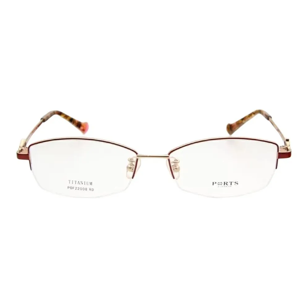 PORTS Титан Нерегулярная форма Оправы для очков Женские Красный