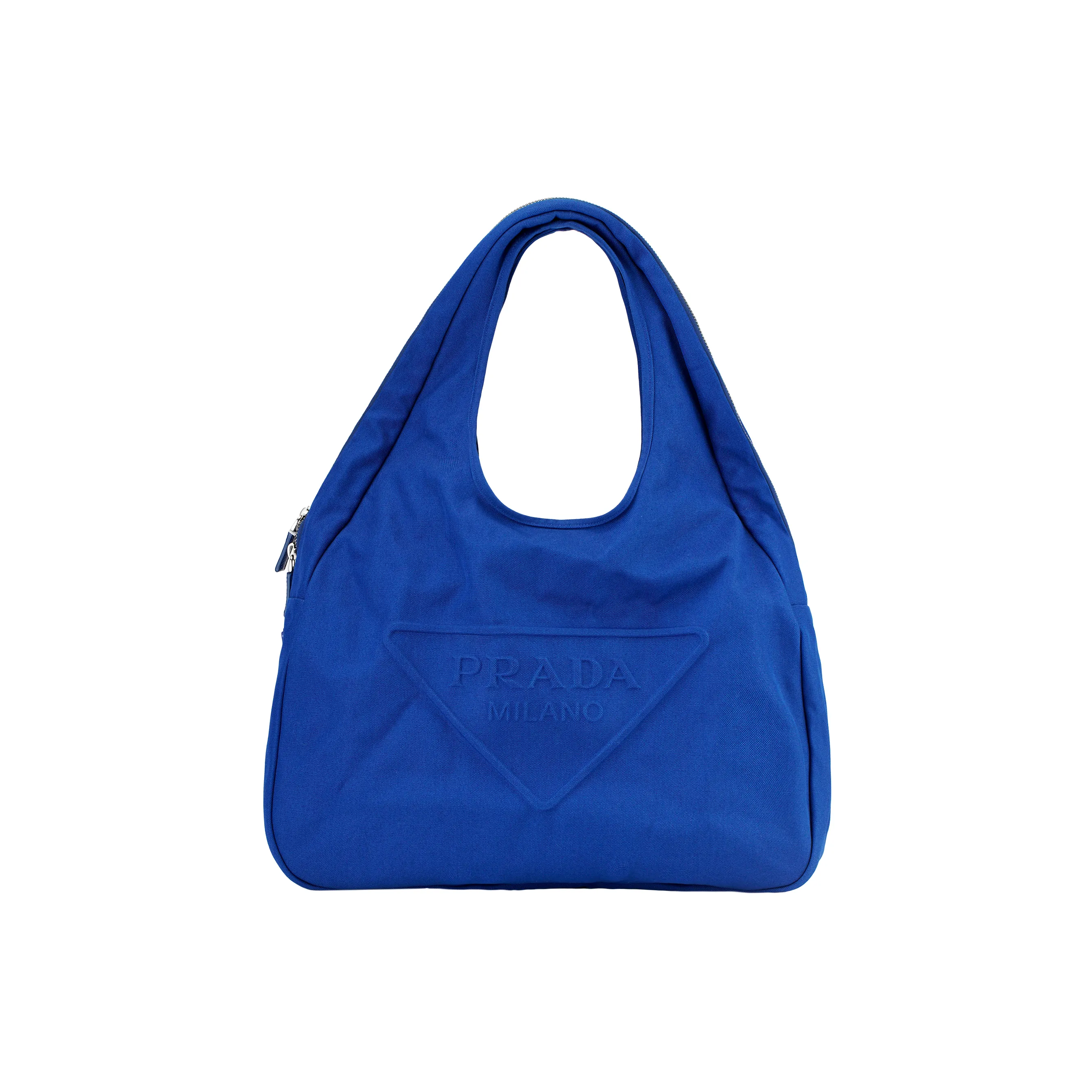 PRADA Hobo Canvas Hobo Bag, Canvas Bag, One Shoulder Handbag Regular Men's Cobalt Blue