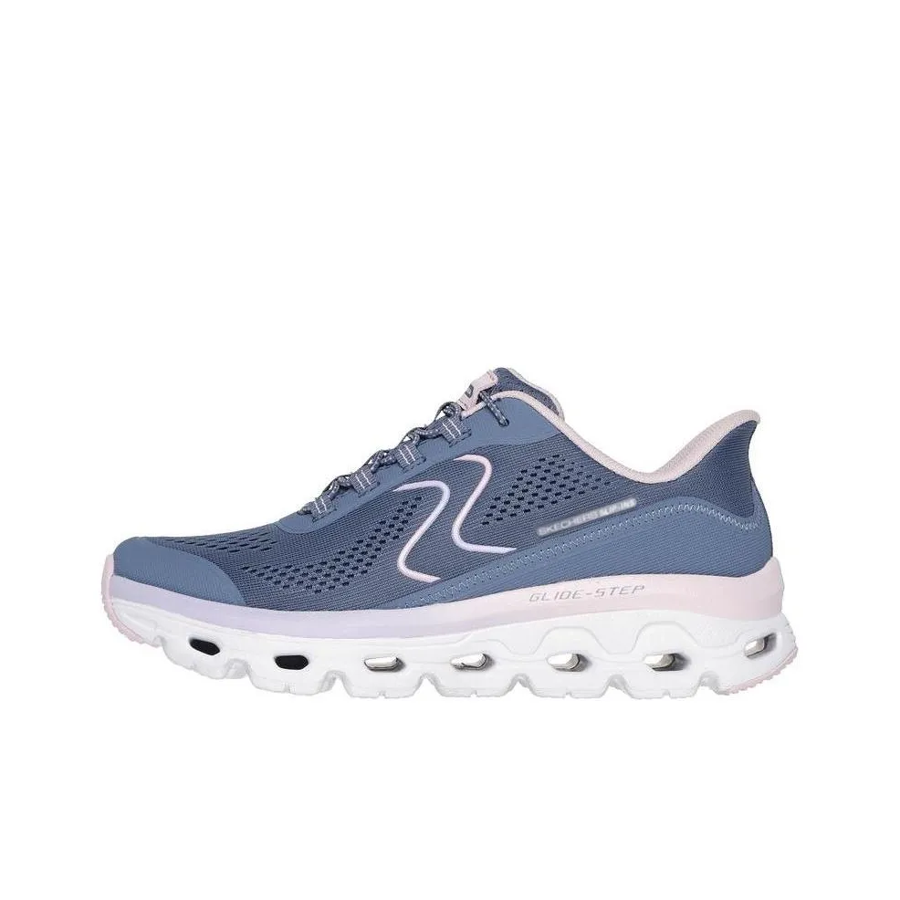 Skechers Glide Step Low Top Casual Shoes Women's Blue Pink