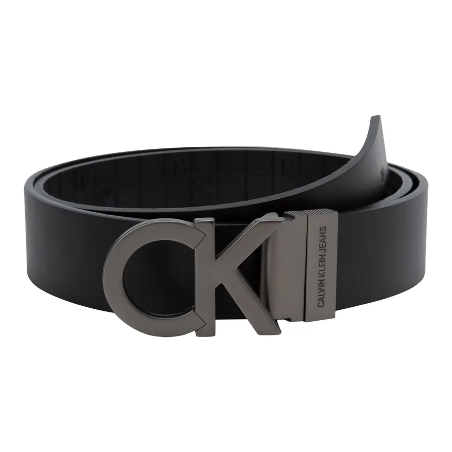 CALVIN KLEIN Смешанные материалы Кожаные ремни Мужской Космос Черный Ширина 3,4 см