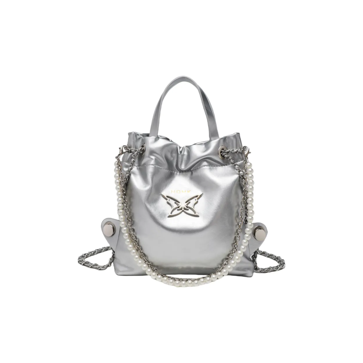 NOMK ПУ (полиуретан) Рюкзак Дорожная сумка Сумка Women's Silver