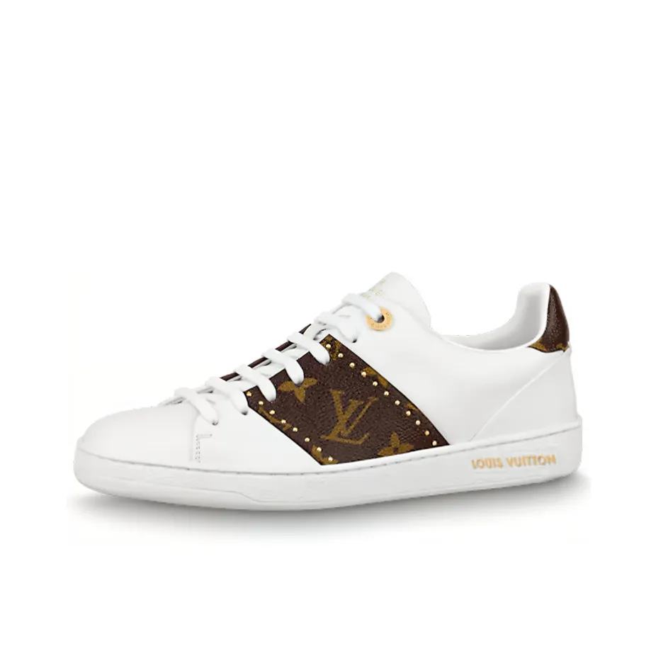 LOUIS VUITTON Frontrow Sneakers 'White With Brown Monogram' Women's