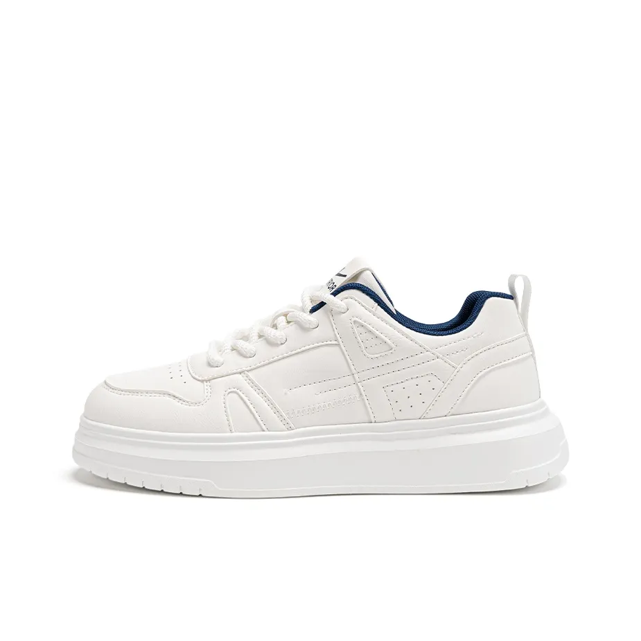 Warrior Высота Увеличивающая Легкие Водонепроницаемые Низкие Кроссовки для Скейтбординга Мужские Белые