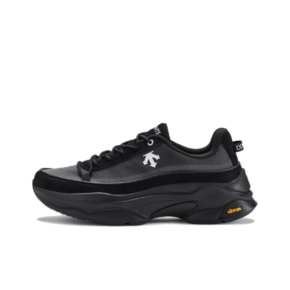 DESCENTE Dualis Anti Slip Wear Resistant Low Top Casual Shoes Unisex Black