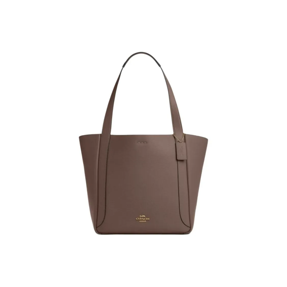 COACH Коровья кожа Тоут Сумка Сумка для покупок Сумка Большая Женская Темно-умбровая