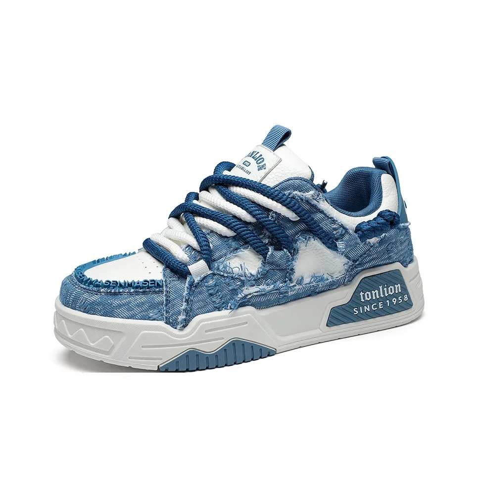 Tonlion противоскользящие и дышащие низкие кеды для скейтбординга мужские