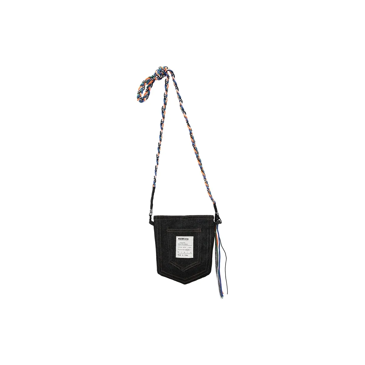 Travel Denim Crossbody Bag Unisex Black/Blue