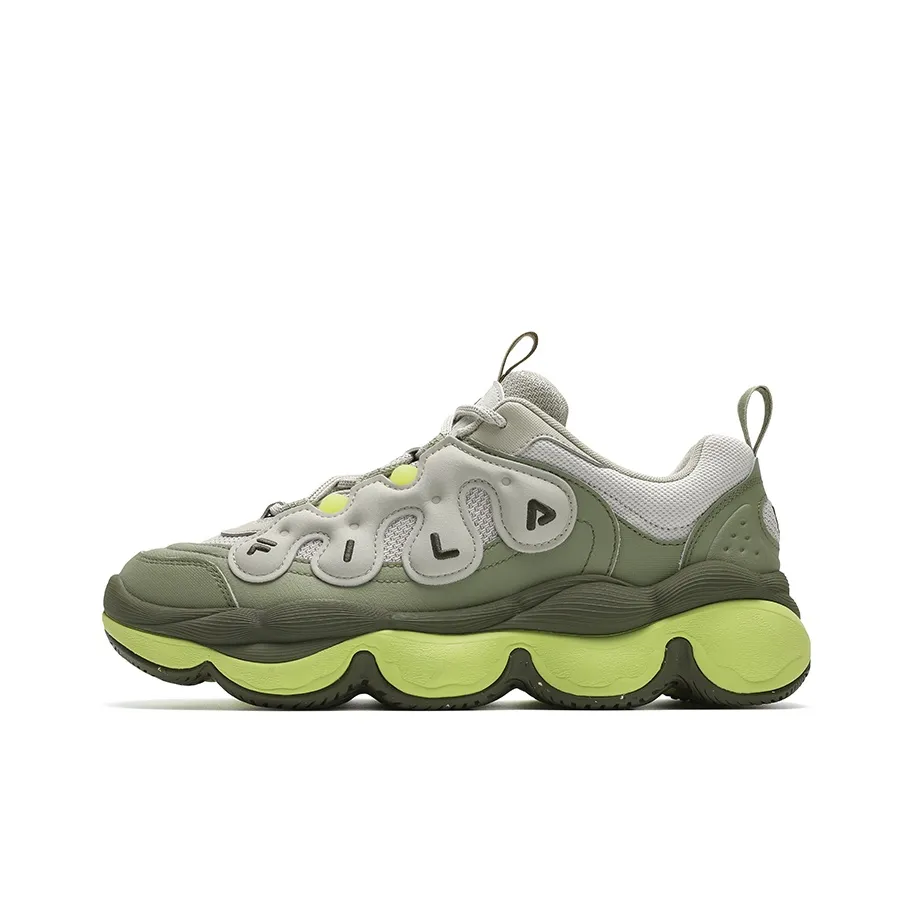 FILA PEASE Pea Shoe Durable Breathable Low Top Casual Shoes Men's Gray Green