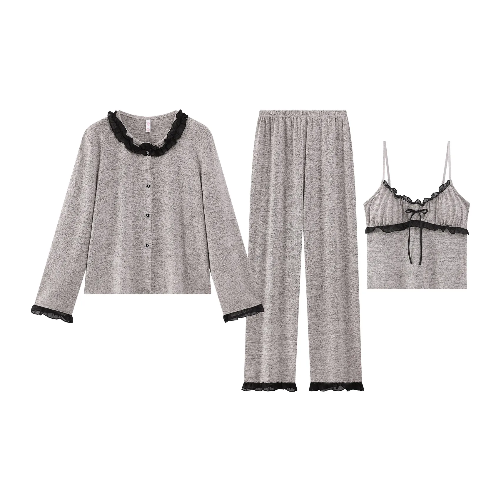 Gongdie Pajama Set Women's Gray