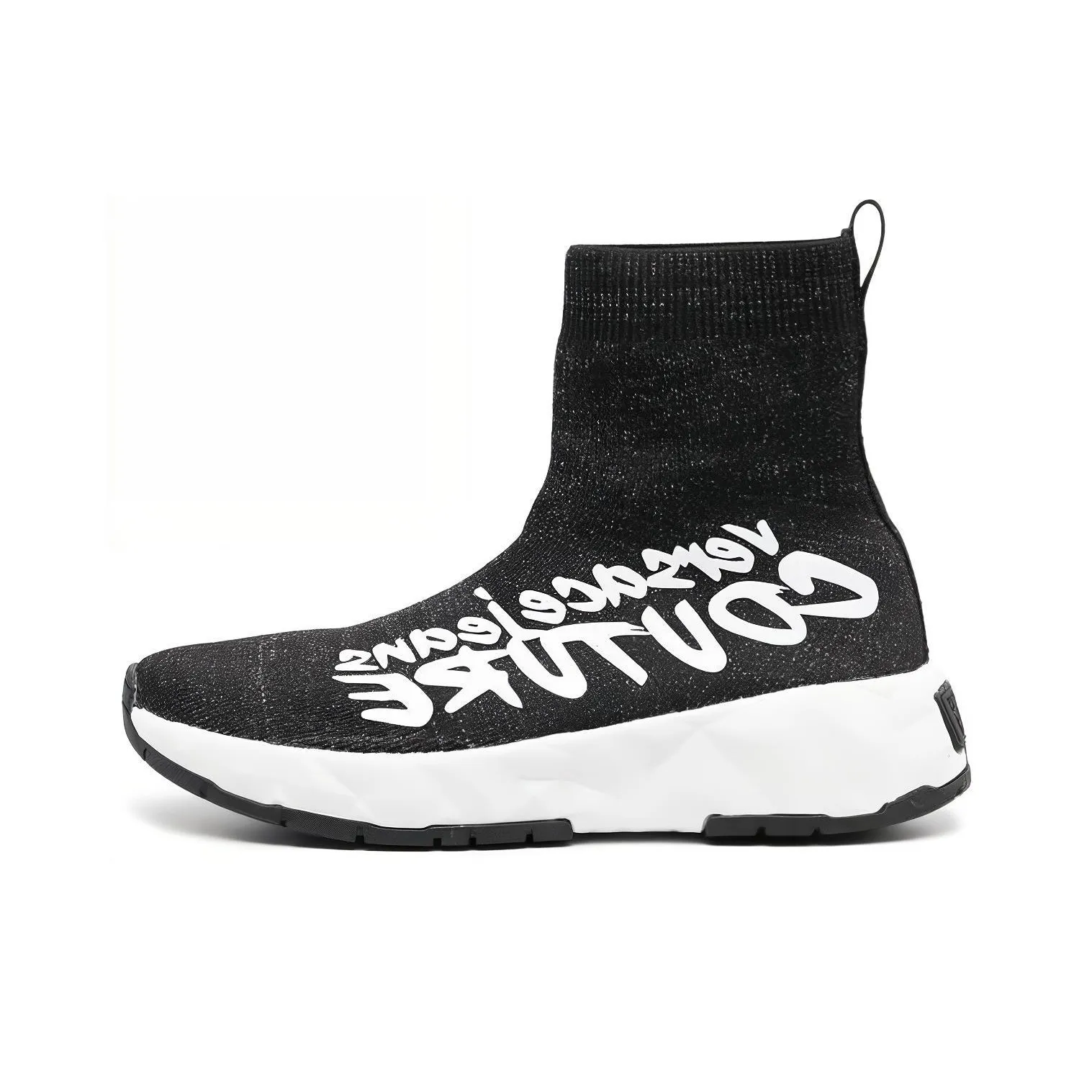 VERSACE JEANS Versace Abrasion Resistant High Top Sports Casual Shoes Women's Black