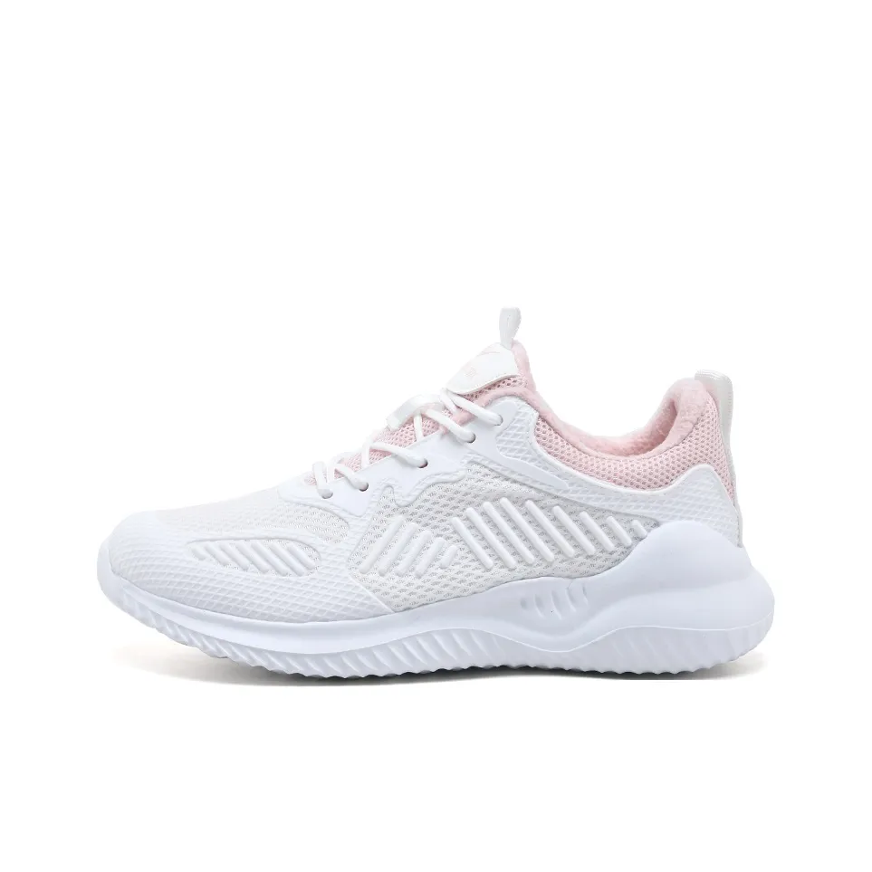 Binary Low Top Running Shoes Women's White Pink