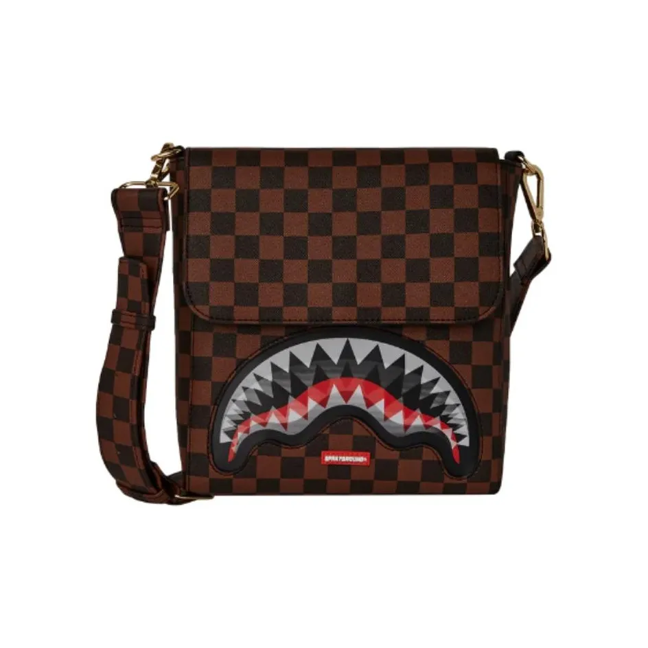 SPRAYGROUND Artificial Leather Crossbody Bag Unisex Brown