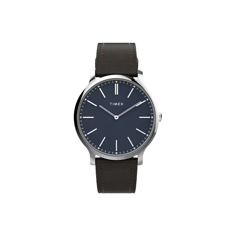 TIMEX Кварцевые часы синий циферблат унисекс