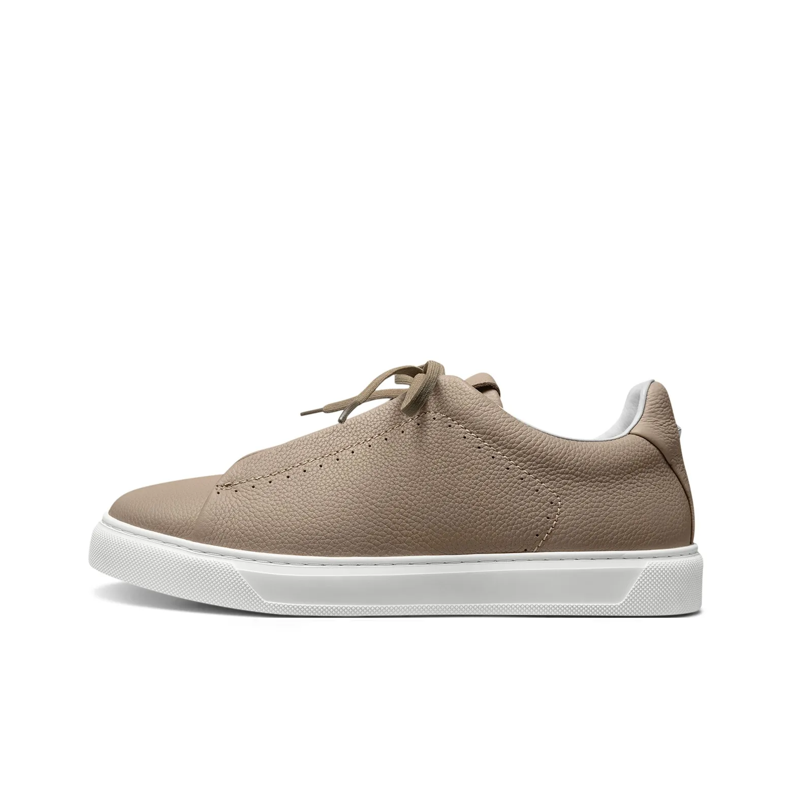 THOM WILLS Trendy Versatile Calfskin Casual Slip on Low Top Skateboard Shoes Men's
