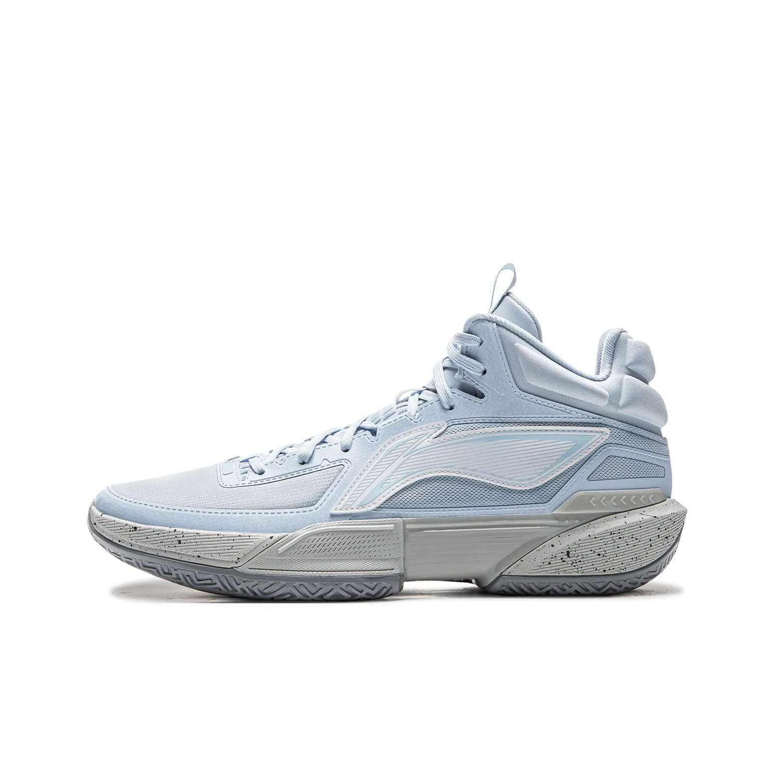 LiNing Lightweight 2MID Cushioning Anti Slip And Wear Resistant Mid Top Basketball Shoes Men's Blue