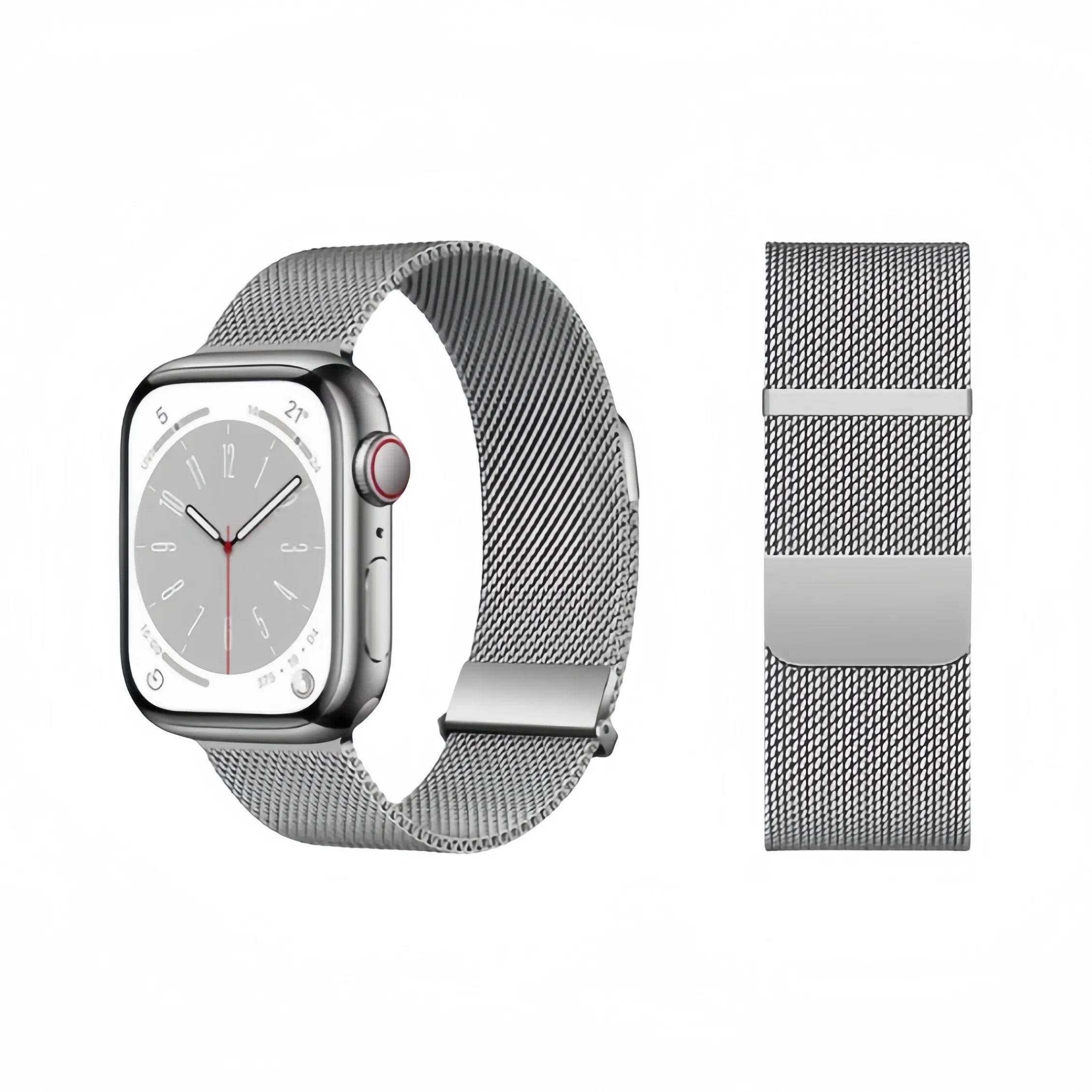 Akkerds Ремешок Apple Совместимость Металл Часы IWatch S11 S10 S9 SE 8 180 мм 46 мм Циферблат