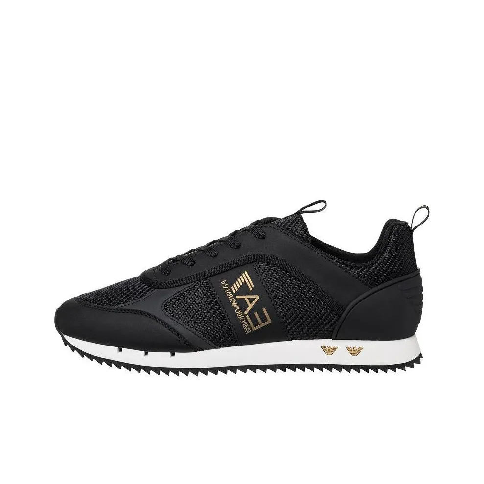 EMPORIO ARMANI EA7 Low Top Casual Shoes Men's Black Gold